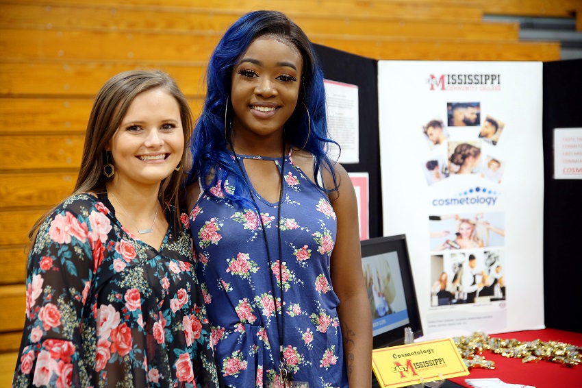 From left, East Mississippi Community College Cosmetology students Jordan Sellers of Louisville and Valencia Buckingham of Aberdeen said they look forward to Wednesdays when full salon services are offered to the public. From left, East Mississippi Community College Cosmetology students Jordan Sellers of Louisville and Valencia Buckingham of Aberdeen said they look forward to Wednesdays when full salon services are offered to the public.