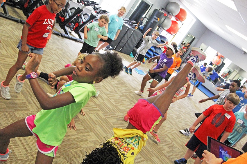 Children take part in the “Little Lions Making Strides” summer day camp activities in East Mississippi Community College’s Wellness Center, which received a third grant from the Blue Cross & Blue Shield of Mississippi Foundation for health and wellness activities. Children take part in the “Little Lions Making Strides” summer day camp activities in East Mississippi Community College’s Wellness Center, which received a third grant from the Blue Cross & Blue Shield of Mississippi Foundation for health and wellness activities.