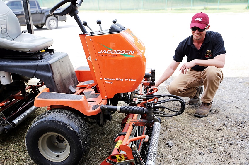 East Mississippi Community College head greens keeper Derek Havard works on a reel mower at the college’s Lion Hills Center where Small Engine Equipment Repair Technology will be taught. Small Engine Equipment Repair is among four new programs that will be offered this fall by EMCC’s Office of Career and Technical Education. East Mississippi Community College head greens keeper Derek Havard works on a reel mower at the college’s Lion Hills Center where Small Engine Equipment Repair Technology will be taught. Small Engine Equipment Repair is among four new programs that will be offered this fall by EMCC’s Office of Career and Technical Education.