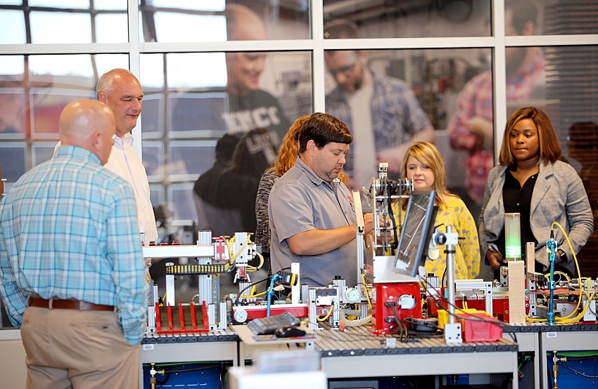 A group from Jackson, Tenn., looking for inspiration for a workforce training facility toured East Mississippi Community College's Communiversity. A group from Jackson, Tenn., looking for inspiration for a workforce training facility toured East Mississippi Community College's Communiversity.